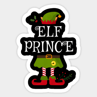 Elf Prince Shirt , Family Matching Group Christmas Shirt, Matching T Shirt for Family, Family Reunion Shirts Sticker